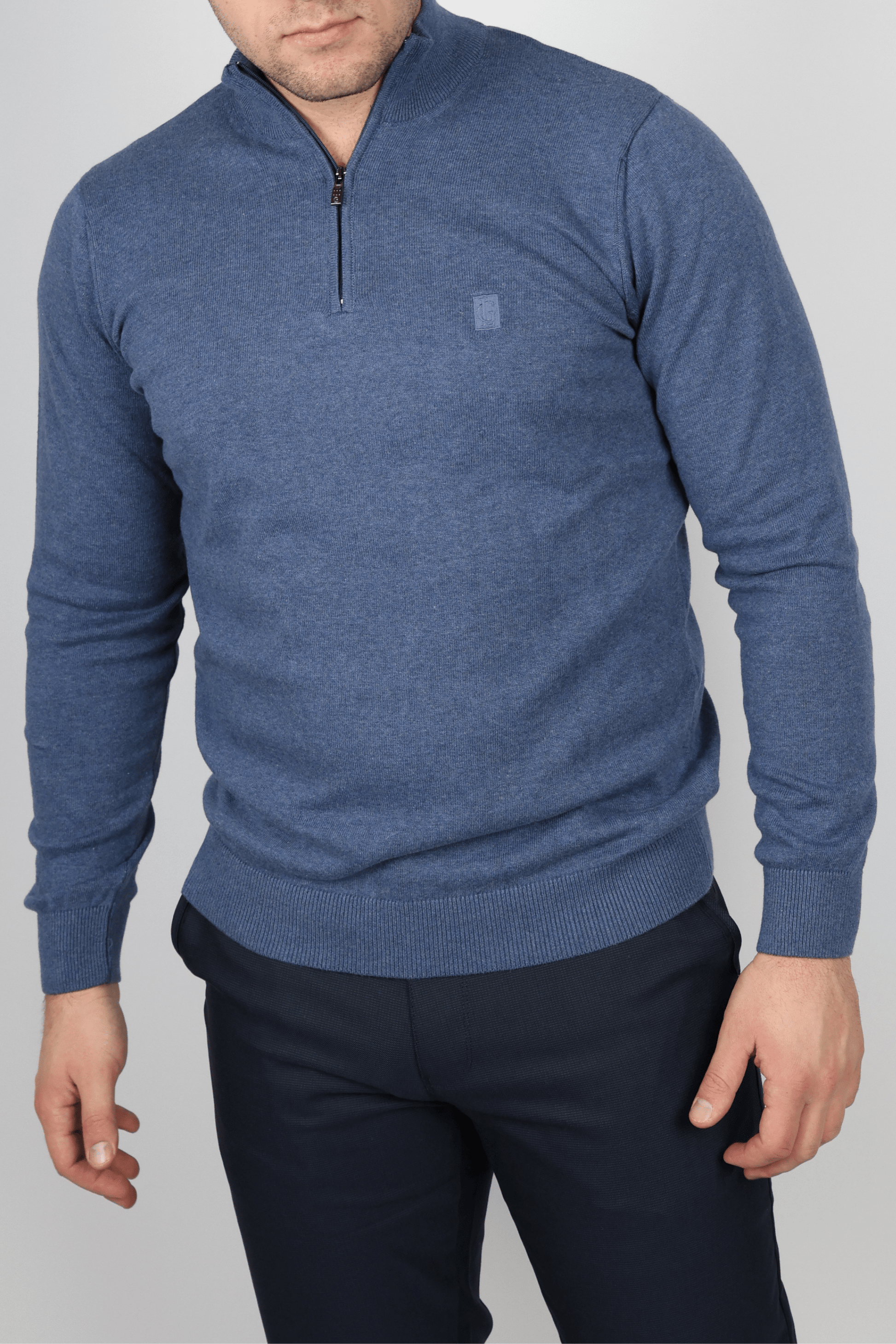 Мъжки Пуловер, Син Roberto Fashion Store Sweater M INTL Blue