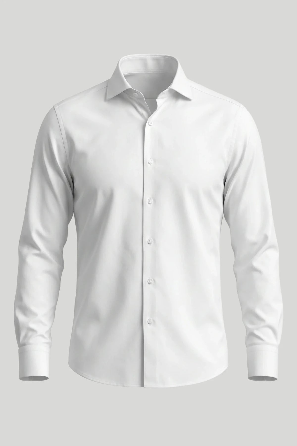 Herren-Stretchhemd aus Bambusviskose – Weiß Boston Roberto Fashion Store T-Shirt MAY83300300-39 39