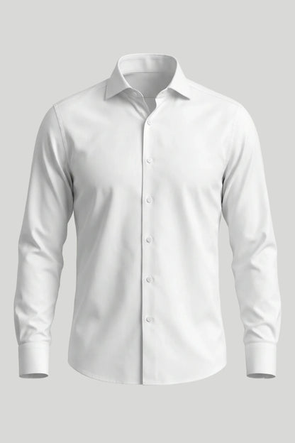 Herren-Stretchhemd aus Bambusviskose – Weiß Boston Roberto Fashion Store T-Shirt MAY83300300-39 39