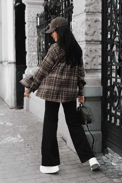 Cămașă bărbătească din flanel BLINK, maro, material moale și călduros LaBalancia Roberto Fashion Store One piece 5907378527502 UNI