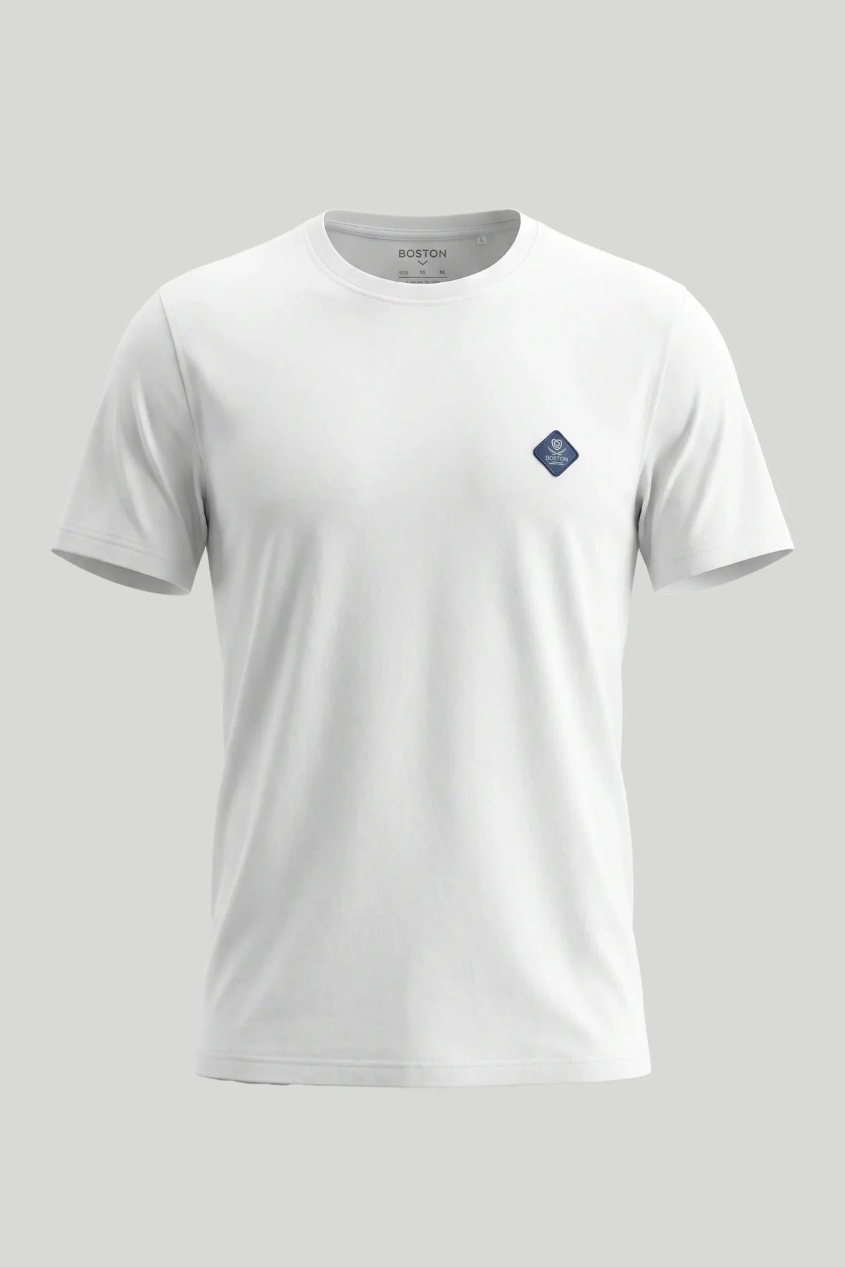 Herren-Corporate-T-Shirt – Weiß Boston Roberto Fashion Store T-Shirt MAY83000300-S S