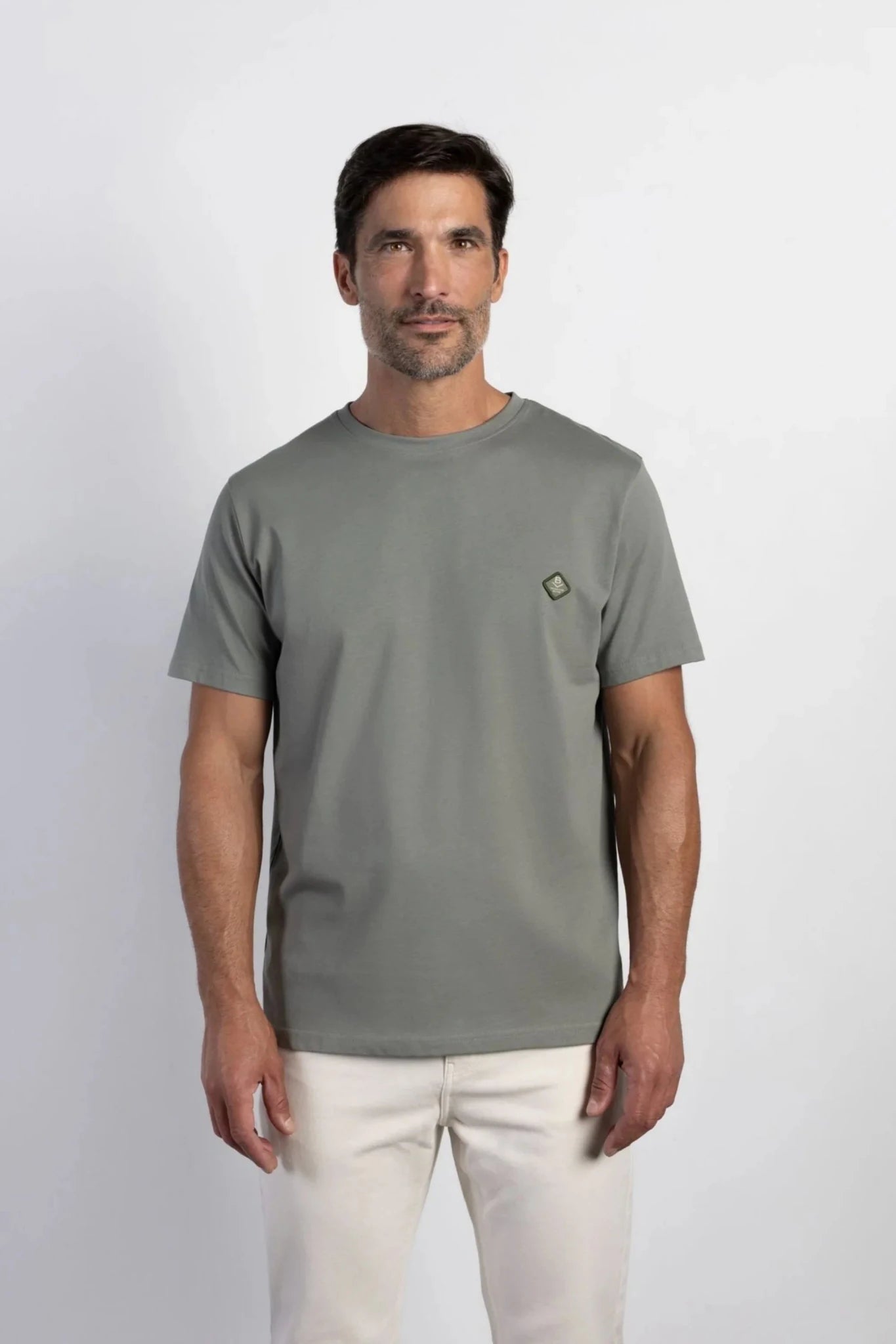 Мъжка корпоративна тениска - Тъмнозелен Boston Roberto Fashion Store T-shirt MAY83000452-S S