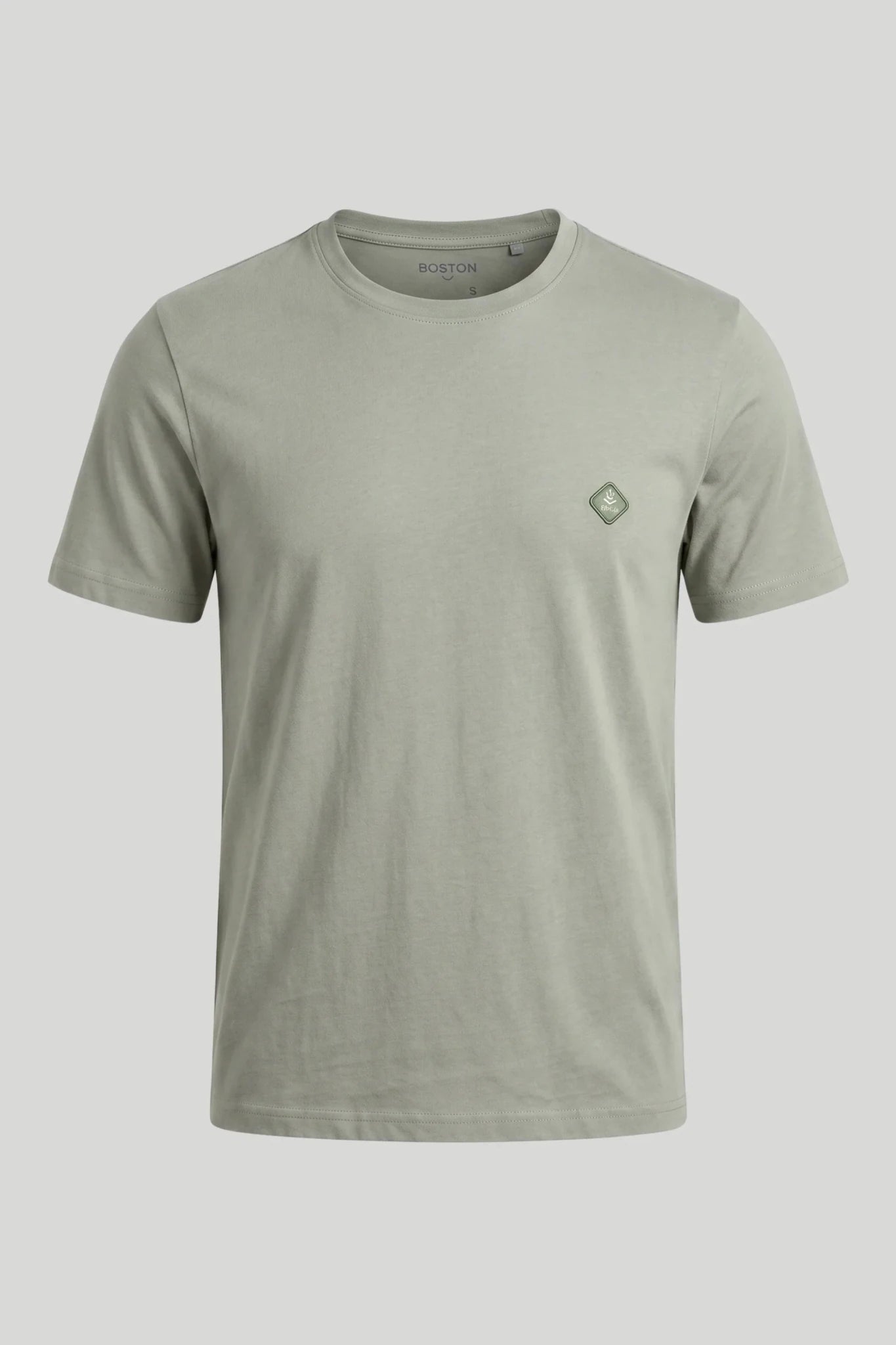Мъжка корпоративна тениска - Тъмнозелен Boston Roberto Fashion Store T-shirt MAY83000452-S S