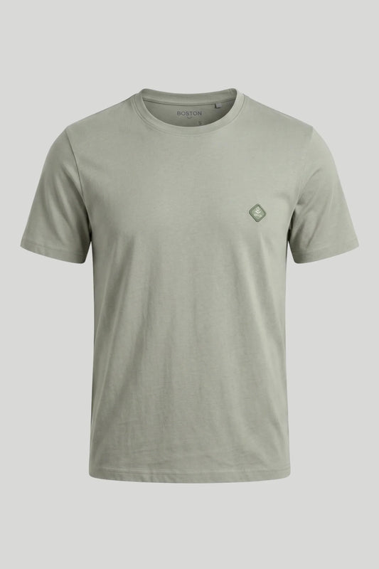 Мъжка корпоративна тениска - Тъмнозелен Boston Roberto Fashion Store T-shirt MAY83000452-S S