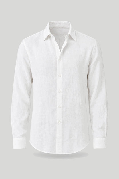 Мъжка ленена риза за плаж в бял цвят Medicine Roberto Fashion Store Shirt RS25KDM090-00X-S S
