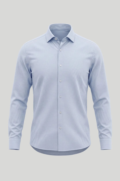חולצה רשמית מובנית לגברים - תכלת Boston Roberto Fashion Store חולצת טריקו MAY83305403-39 39