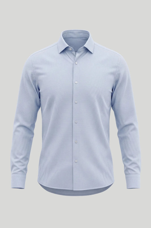 Мъжка официална структурирана риза - Небесносин Boston Roberto Fashion Store T-shirt MAY83305403-39 39