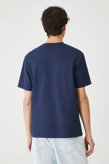 Мъжка памучна тъмносиня тениска 100% памук Roberto Fashion Store Roberto Fashion Store T-shirt RS25-TSMB05-59X-M M