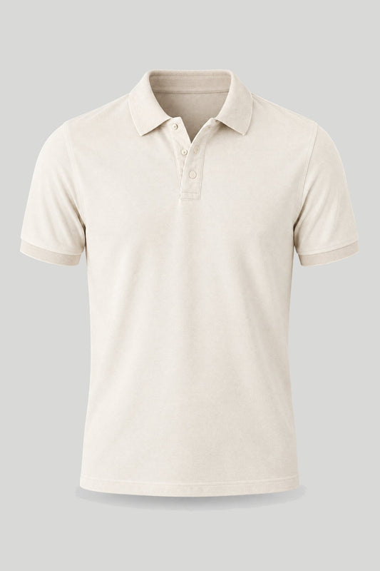 Herren-Poloshirt für jeden Anlass in Beige – снимка на продукта