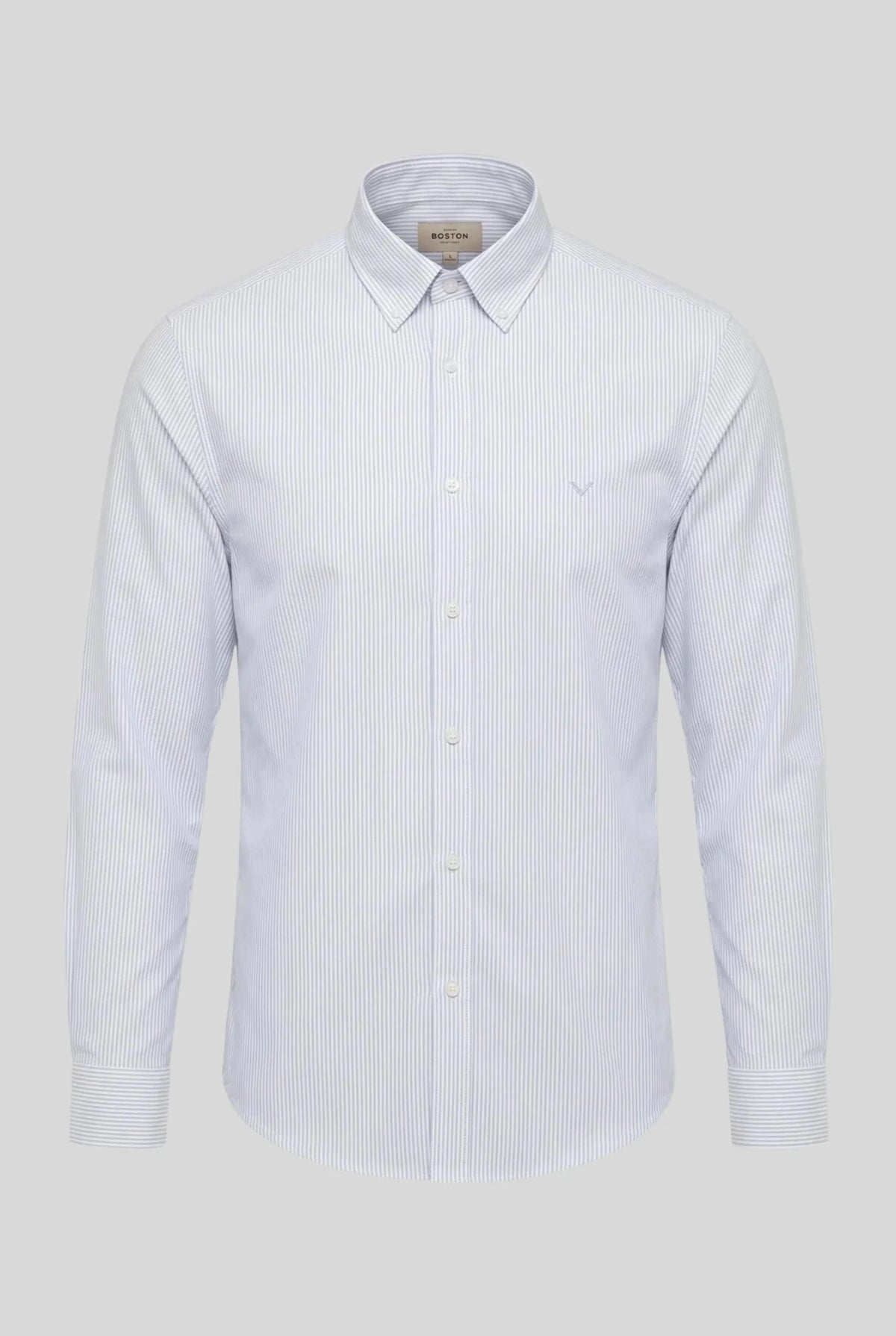 Мъжка риза Oxford на райе - Небесносин Boston Roberto Fashion Store Shirt MAY83201403-S S