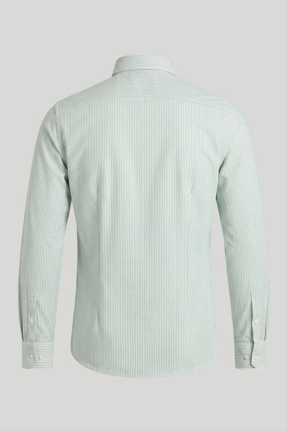 Gestreiftes Oxford-Herrenhemd – Grün Boston Roberto Fashion Store T-shirt MAY83201381-S S