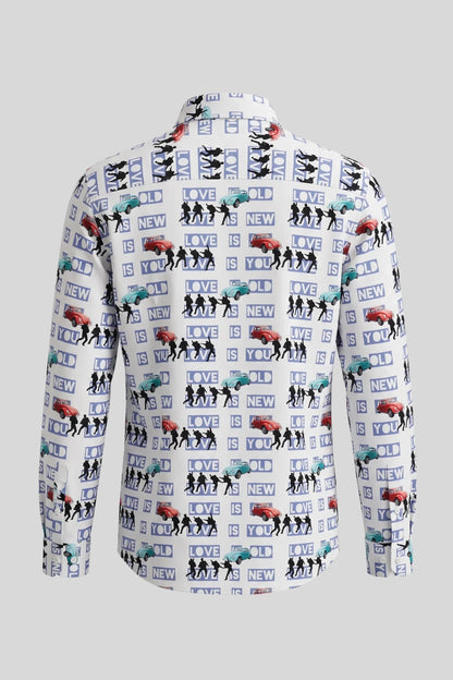 Мъжка риза с дълъг ръкав, бяла Roberto&Co Roberto Fashion Store Shirt MCM0808SHRWHYCARM M