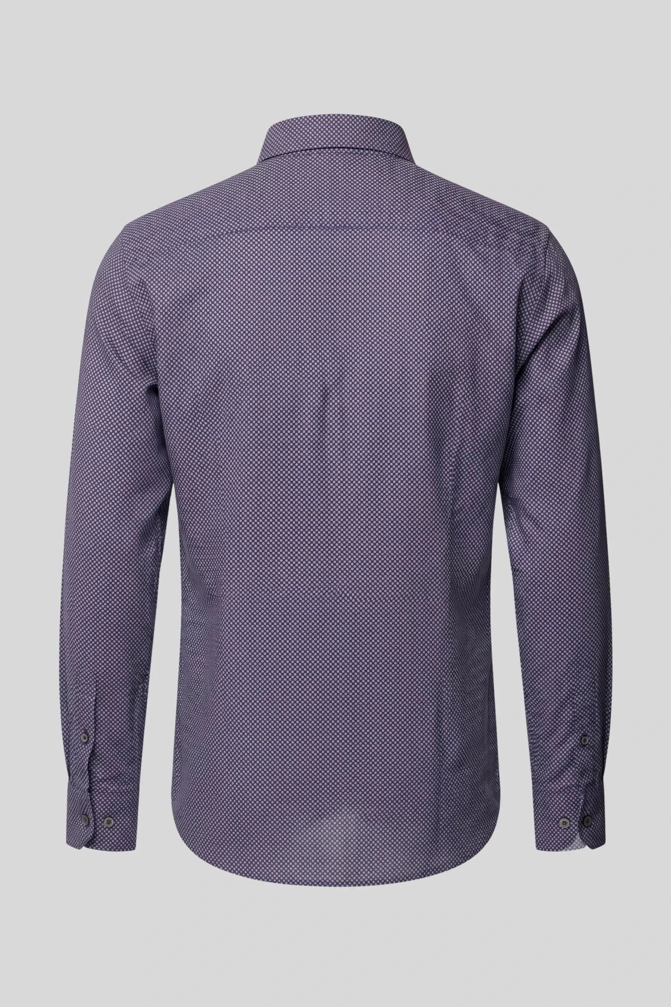 Мъжка риза с дълъг ръкав, лилава Roberto&Co Roberto Fashion Store Shirt MCM0808SHRGEOPRPM M