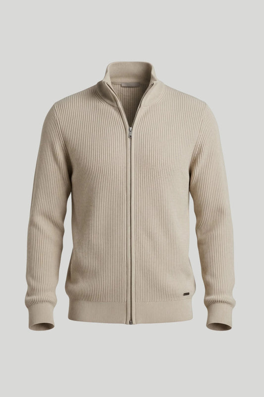 Мъжка структурирана плетена жилетка Mayoral Granada - пясъчен Boston Roberto Fashion Store Sweater MAY83451436-S S