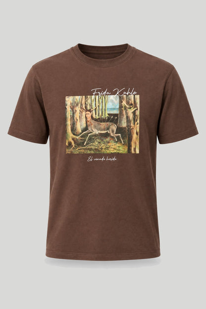 Мъжка тениска с абстрактен арт принт в кафяв цвят Medicine Roberto Fashion Store T-shirt RS26TSM265-88X-S S