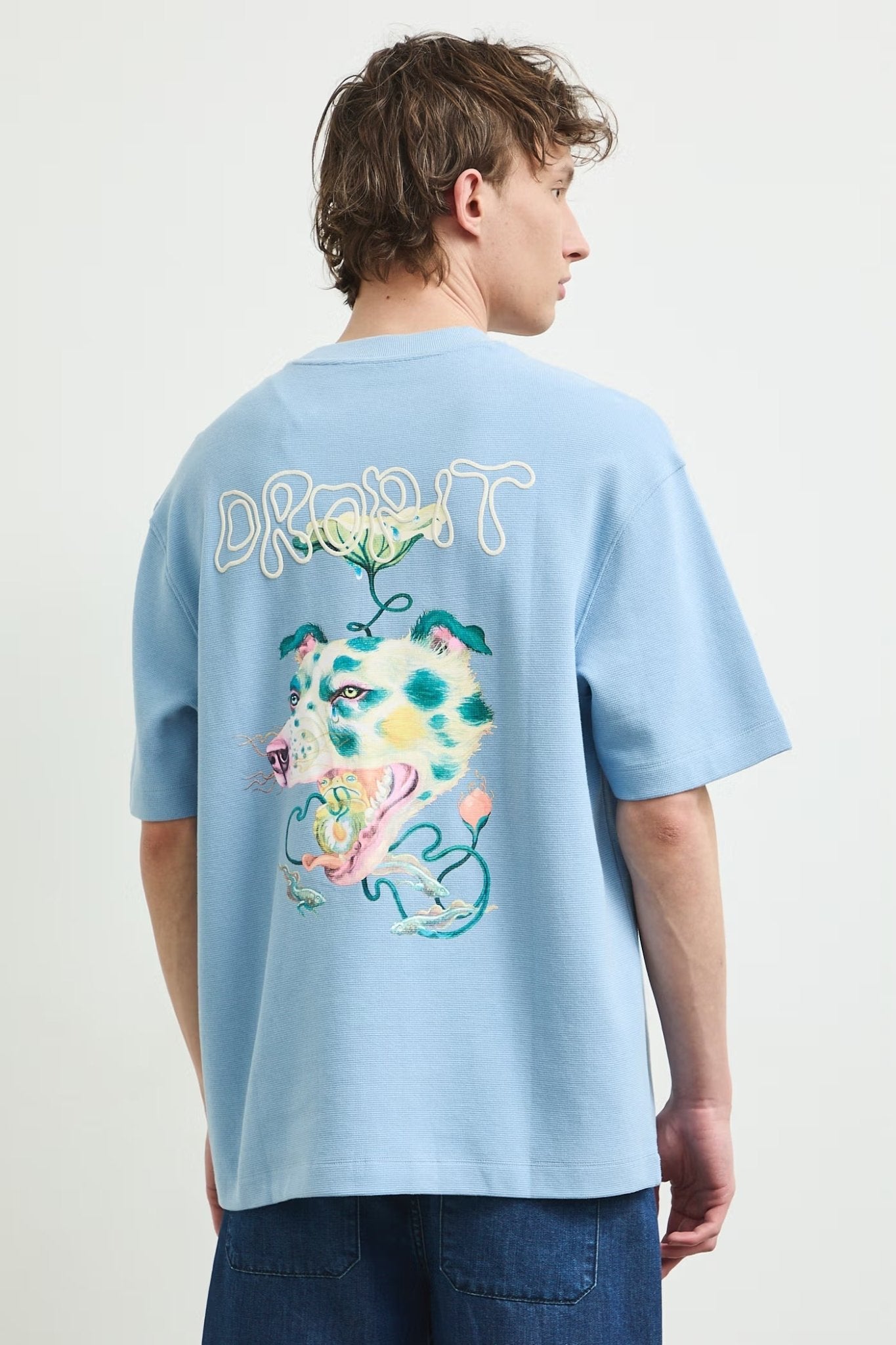 Мъжка тениска с принт на гърба "Roberto Drop It Blue" Medicine Roberto Fashion Store Set RS26-TSMA52-55X-L L