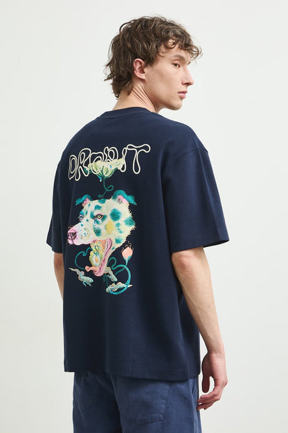 Мъжка тениска с принт на гърба "Roberto Drop It Navy" Medicine Roberto Fashion Store Set RS26-TSMA52-59X-L L