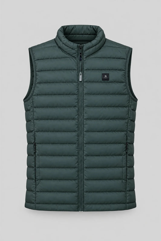 Мъжки лек ватиран елек Boston - зелен Boston Roberto Fashion Store Sweater MAY83630454-S S