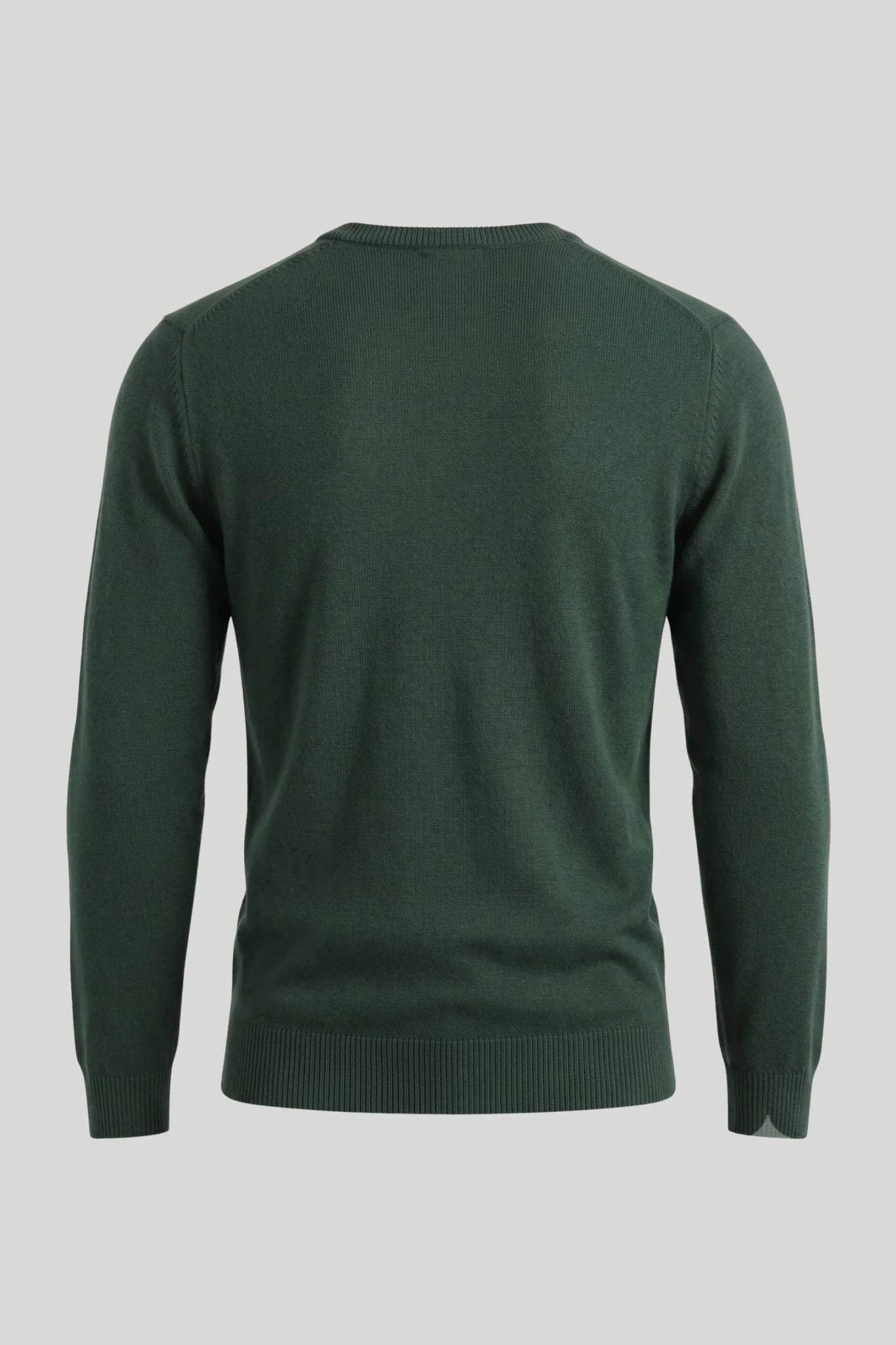 Мъжки памучен пуловер с обло деколте в тъмнозелено Roberto&Co Roberto Fashion Store Sweater CLM0808KNIDPPGRNS S