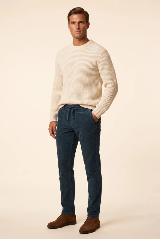 Mayoral Santiago de Compostela men's corduroy straight-leg trousers - blue – облечен