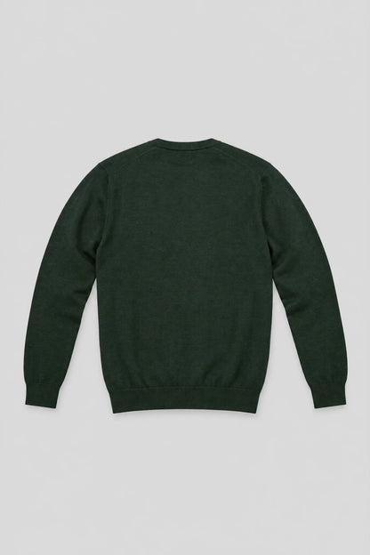 Męski sweter z wełny merino Mayoral Marbella - sosnowa zieleń Boston Roberto Fashion Store Sweater MAY83403453-S S