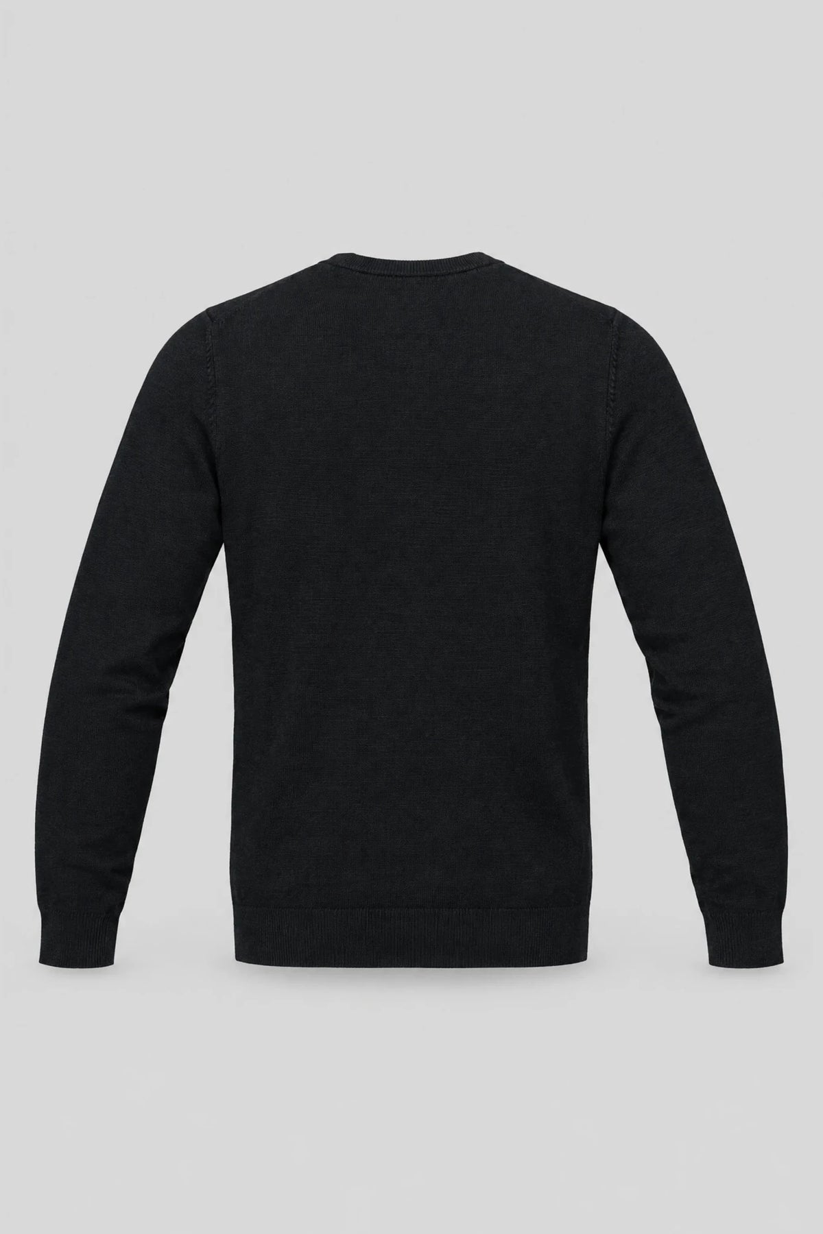 Męski sweter z wełny merynosów Mayoral Marbella - czarny Boston Roberto Fashion Store Sweater MAY83403410-S S