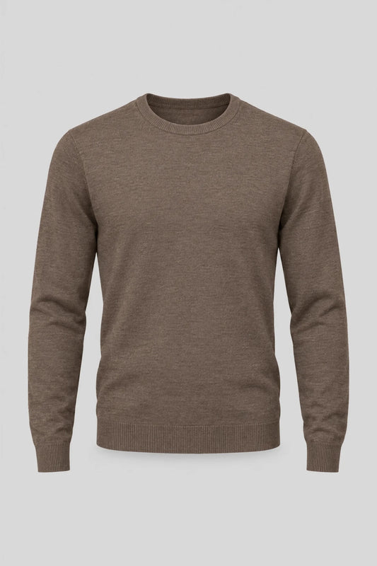 Мъжки пуловер от мериносова вълна Mayoral Marbella - мока Boston Roberto Fashion Store Sweater MAY83403317-S S