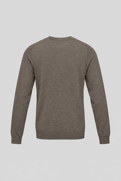 Męski sweter z wełny merynosowej Mayoral Marbella - mocha Boston Roberto Fashion Store Sweater MAY83403317-S S