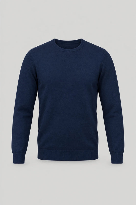 Мъжки пуловер от мериносова вълна Mayoral Marbella - тъмносин Boston Roberto Fashion Store Sweater MAY83403400-S S