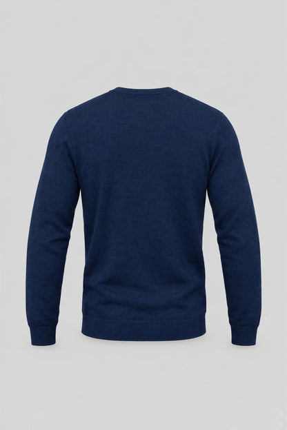 Męski sweter z wełny merynosów Mayoral Marbella - granatowy Boston Roberto Fashion Store Sweater MAY83403400-S S