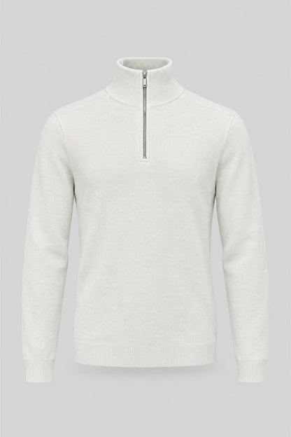 Herrenpullover mit Stehkragen Boston Bilbao - Ecru Boston Roberto Fashion Store Sweater MAY83408431-S S