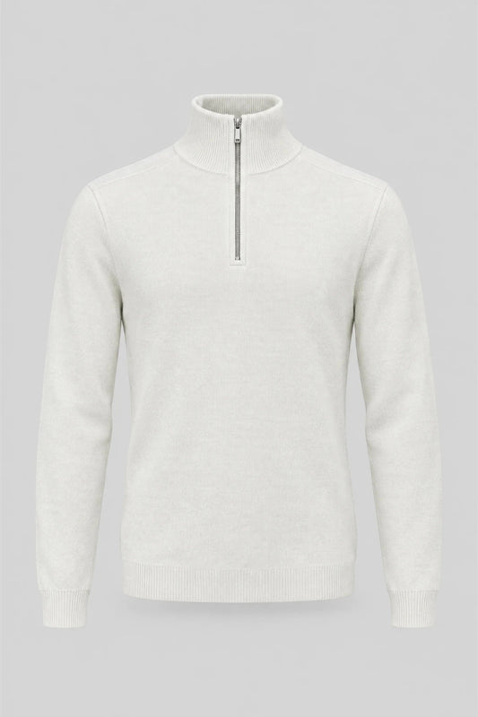 Мъжки пуловер с висока яка Boston Bilbao - екрю Boston Roberto Fashion Store Sweater MAY83408431-S S