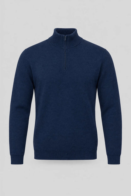 Мъжки пуловер с висока яка Boston Bilbao - тъмносин Boston Roberto Fashion Store пуловер MAY83408400-M M