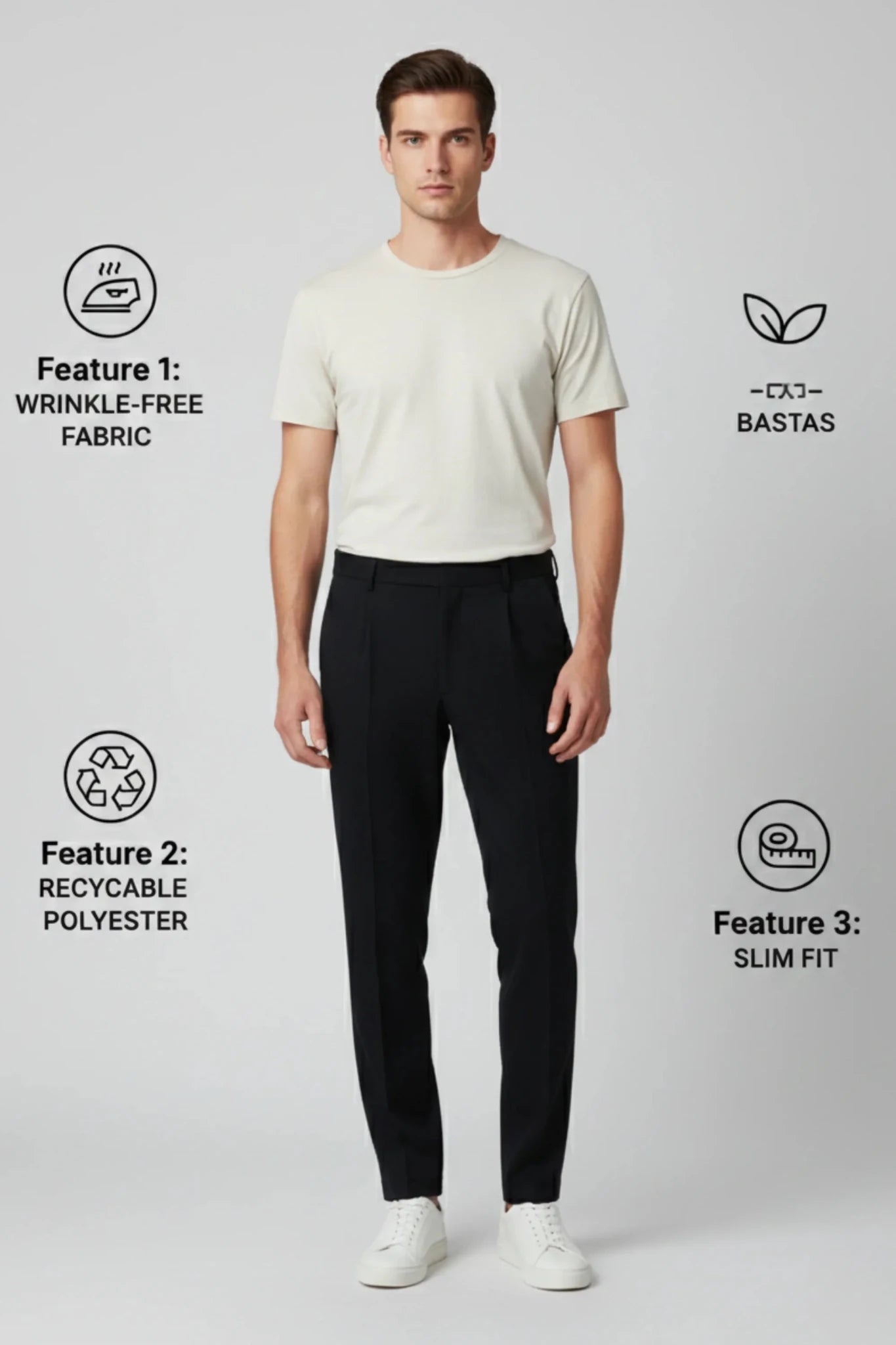 Мъжки Спортен Панталон, Син Giotelli Roberto Fashion Store Trousers GIO0102TRONAVMAN42 42