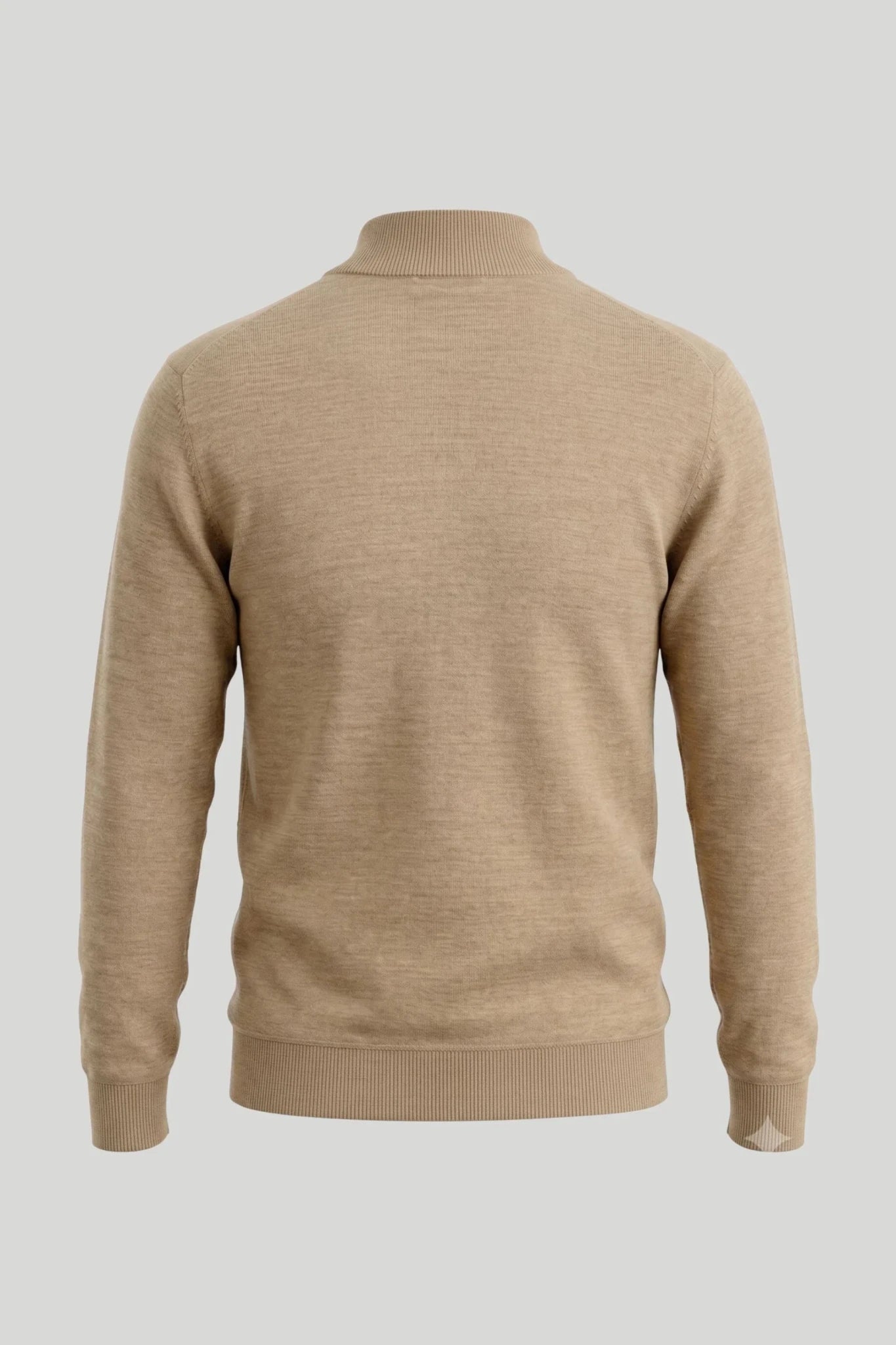 Мъжки вълнен пуловер с поло яка в бежово Roberto&Co Roberto Fashion Store Sweater GTL0808KNIBRWPOLS S