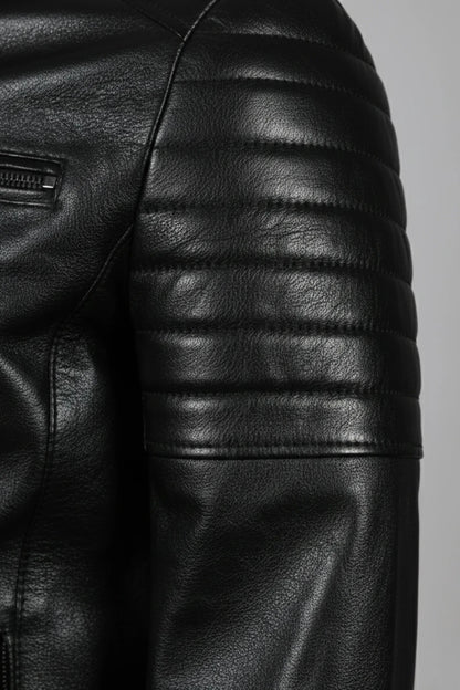 Мъжко Кожено Яке, Черен Roberto Fashion Roberto Fashion Store Jacket LEA2701JACBLKROCL S