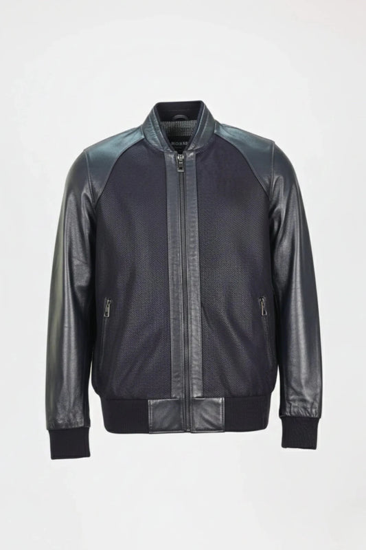 Мъжко Кожено Яке, Син Roberto Fashion Roberto Fashion Store Jacket LEA2601JACNAVVELXL M