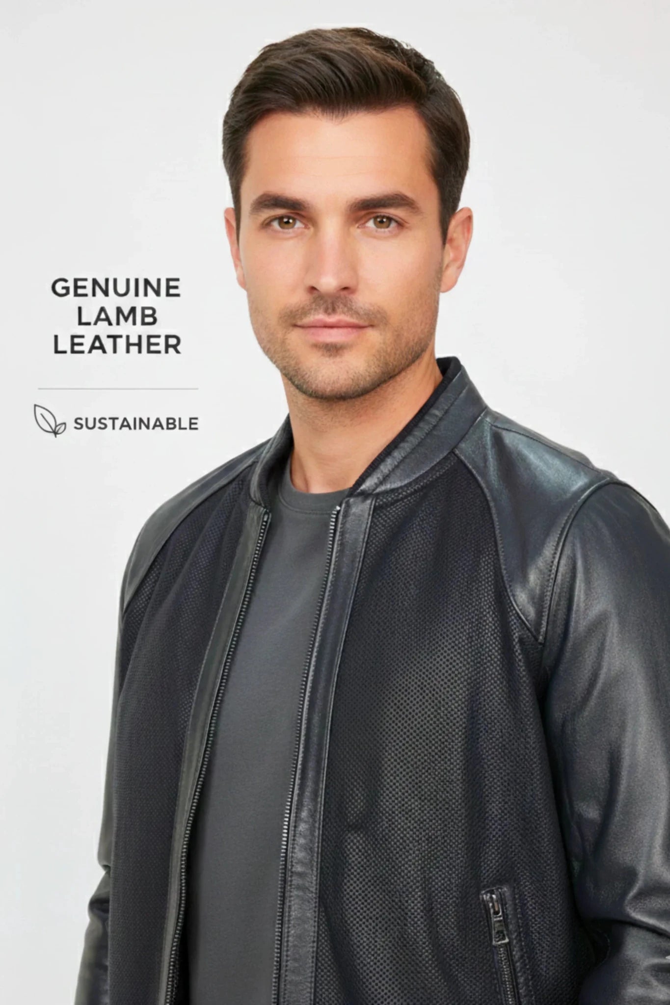 Мъжко Кожено Яке, Син Roberto Fashion Roberto Fashion Store Jacket LEA2601JACNAVVELXL M