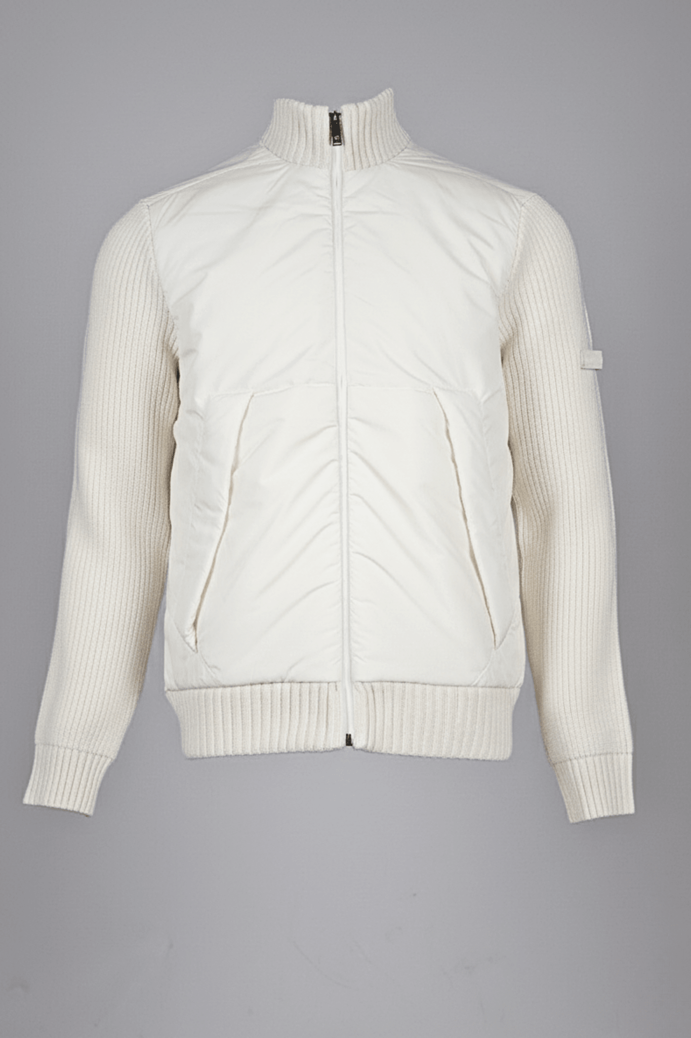 Мъжко Спортно Яке с плетени ръкави, Бял Giotelli Roberto Fashion Store Jacket GIO2601SWEWHIZIPM M