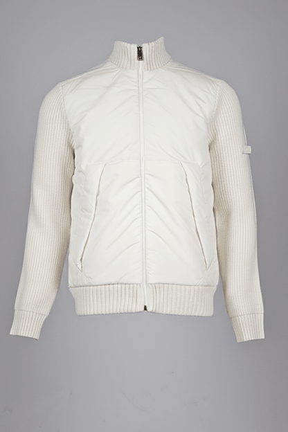 Мъжко Спортно Яке с плетени ръкави, Бял Giotelli Roberto Fashion Store Jacket GIO2601SWEWHIZIPM M