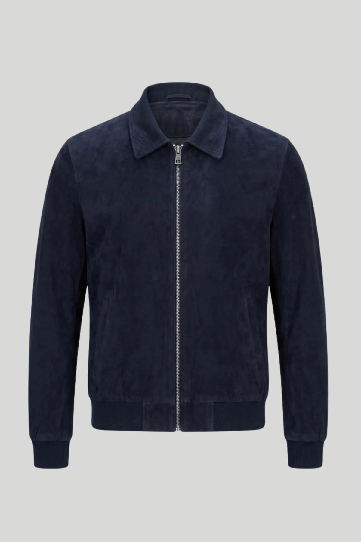 Мъжко яке "Matteo" от естествен велур, нейви син — размери XS-2XL Roberto&Co Roberto Fashion Store Jacket LEA2601JACNAVMAT-M XS