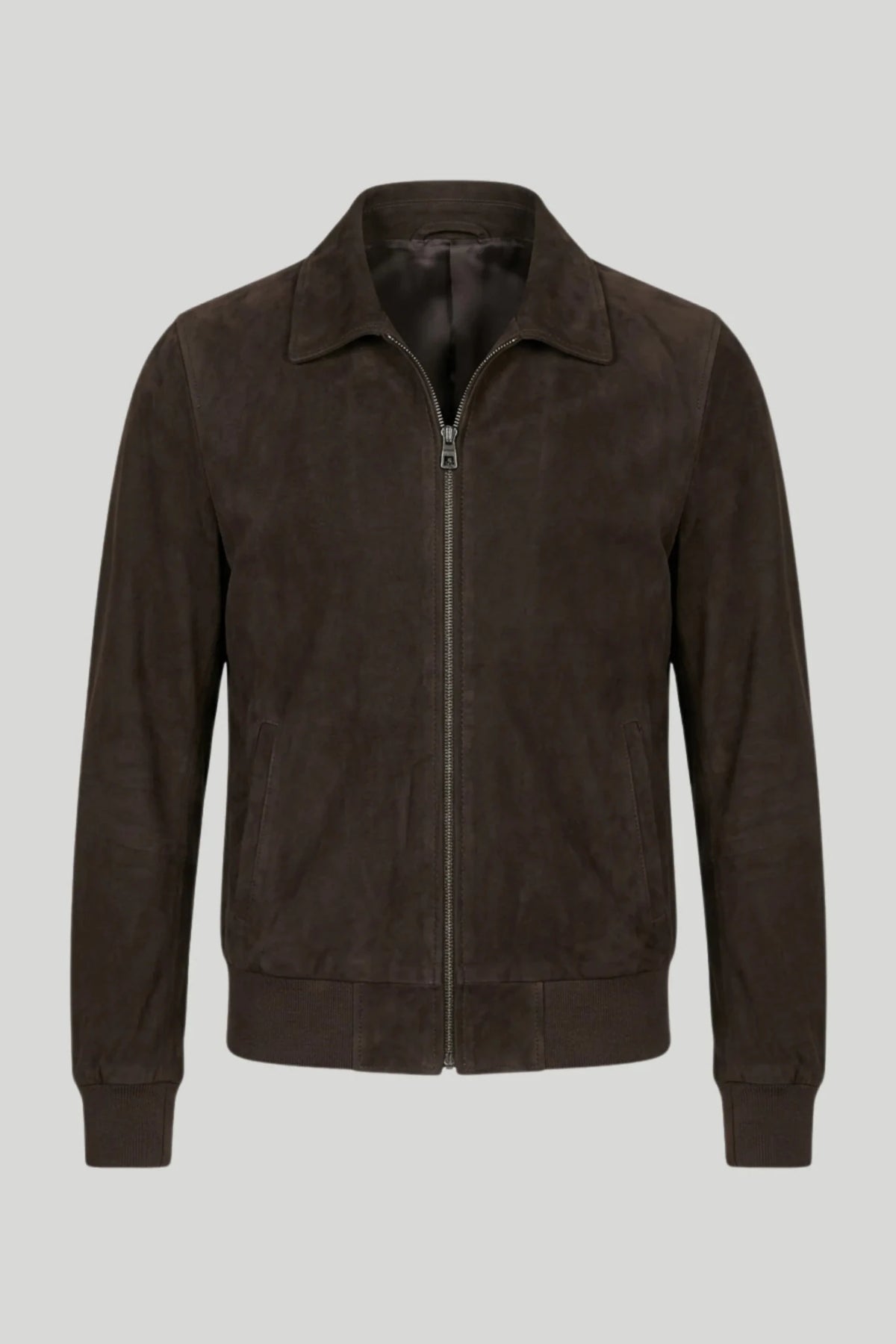 Мъжко яке "Matteo" от естествен велур, земно кафяво — размери XS-2XL Roberto&Co Roberto Fashion Store Jacket LEA2601JACBROMAT-M XS