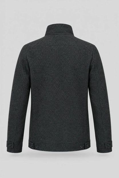 Herrenjacke mit hohem Kragen aus Wollmischung Boston - dunkelgrün Boston Roberto Fashion Store Sweater MAY83654387-S S