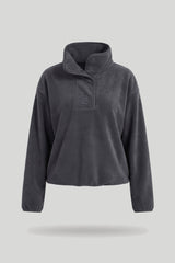 Fleece sweatshirt ASPEN – charcoal, universal size, 95% cotton and 5% elastane