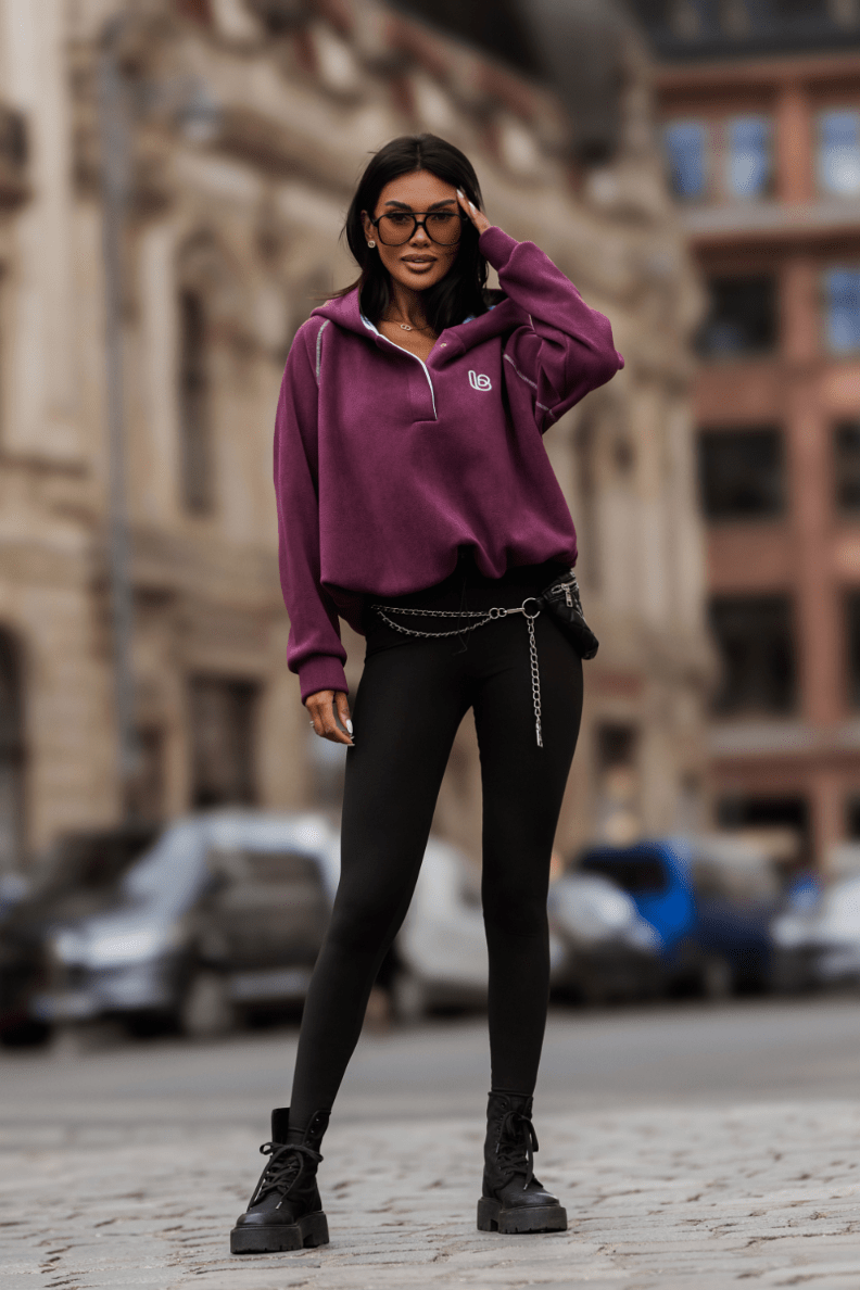 Поларена блуза LOOM, цвят сливка и синьо LaBalancia Roberto Fashion Store Set 5907378523726 UNI
