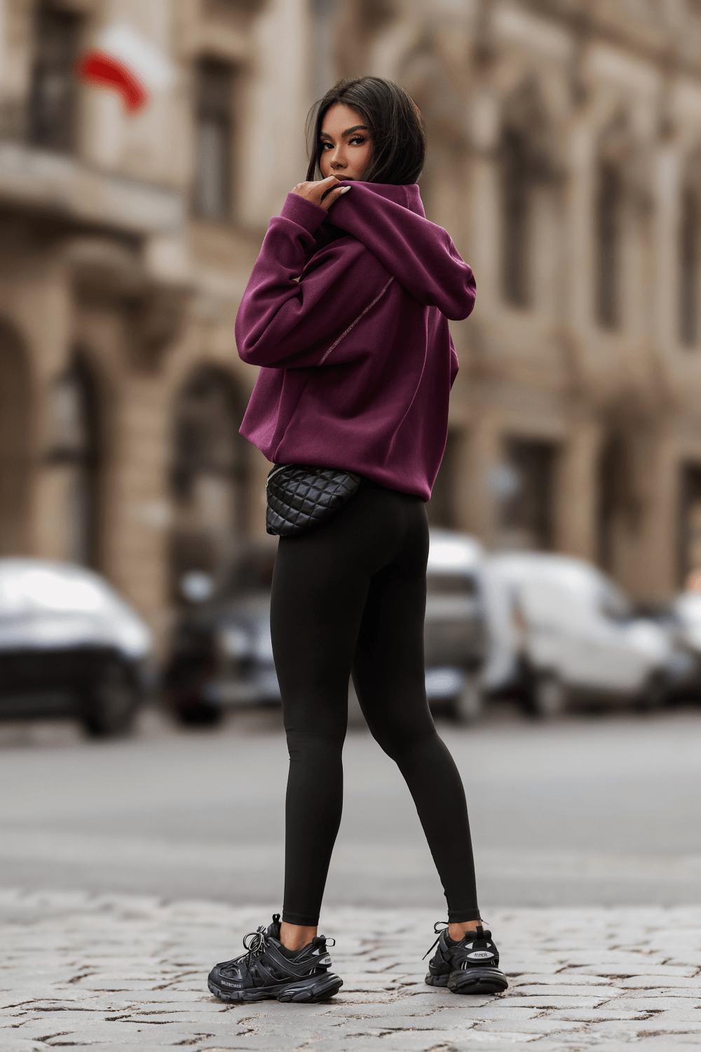 Поларена блуза LOOM - слива и светло розово LaBalancia Roberto Fashion Store Set 5907378523740 UNI