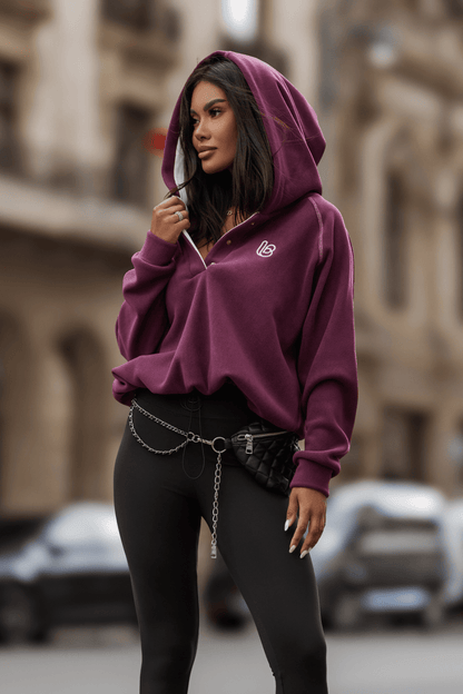 Поларена блуза LOOM - слива и светло розово LaBalancia Roberto Fashion Store Set 5907378523740 UNI
