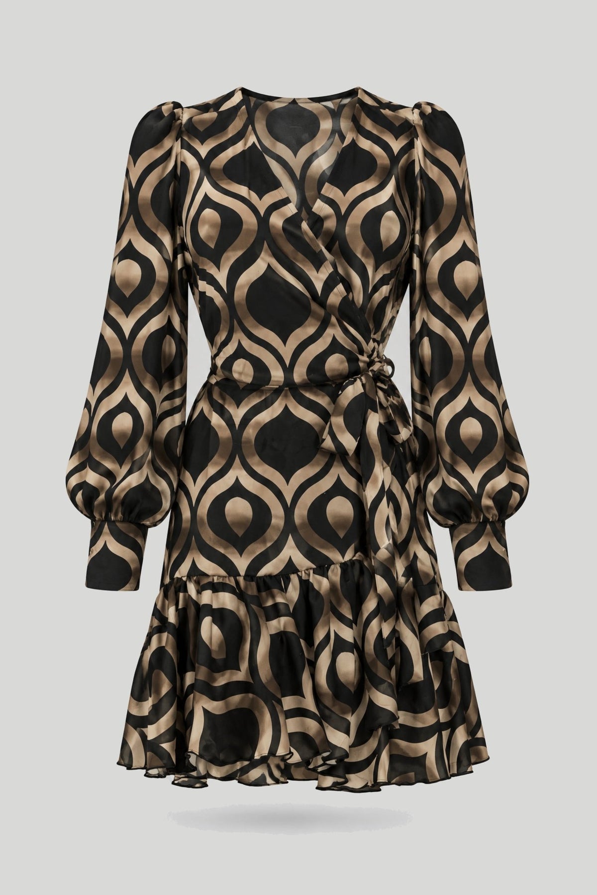Рокля Ана - Черно-Златна Вискоза с Уникален Дизайн за Жени LaBalancia Roberto Fashion Store Dress 5907378503414 XS/S