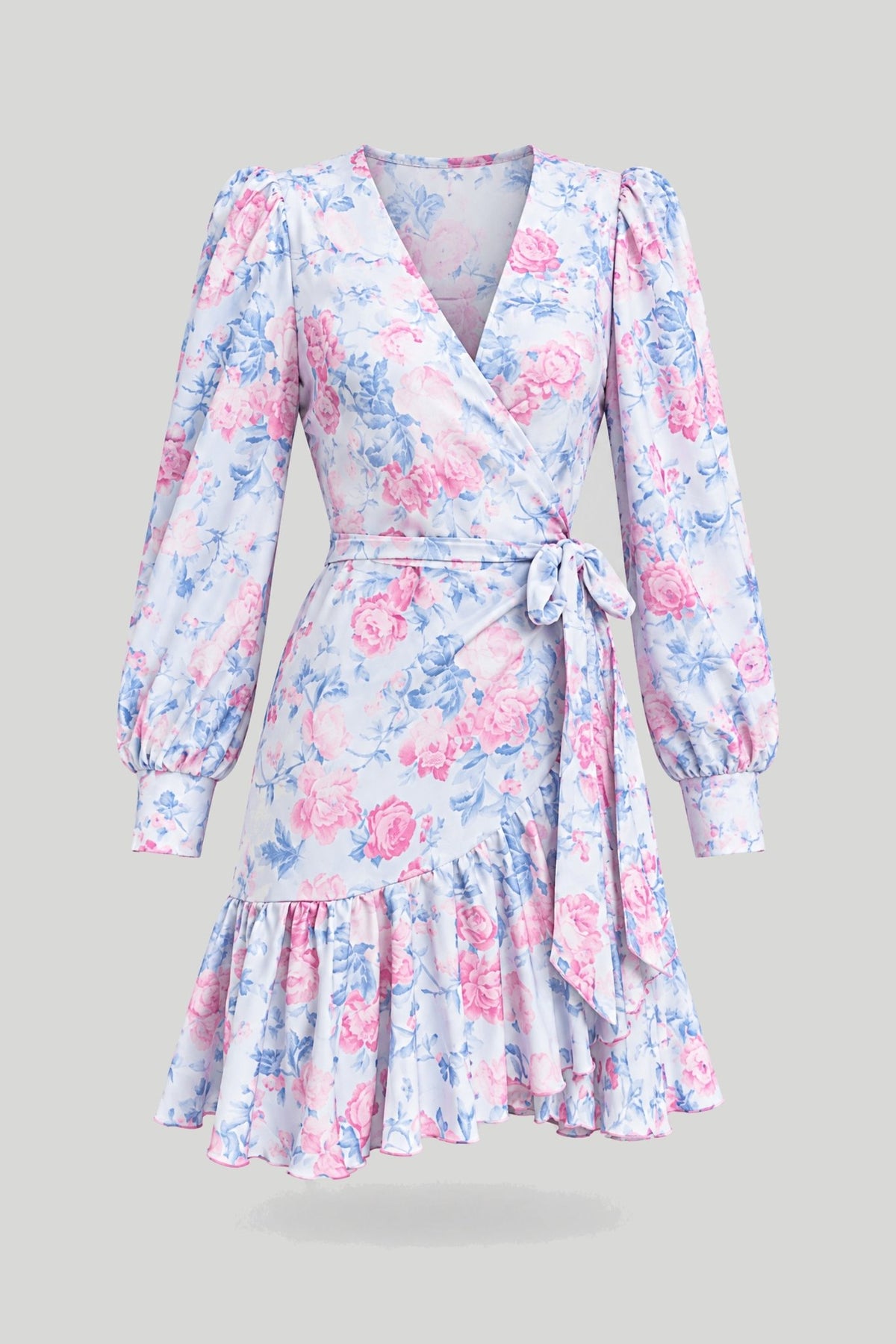 Рокля ANNA - флорална ледено синя LaBalancia Roberto Fashion Store Dress 5907378521937 XS/S