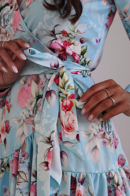 Рокля "АННА" кратка с десен Blue Garden – елегантност и комфорт за всяка зима LaBalancia Roberto Fashion Store Shirt 5907378507306 XS/S